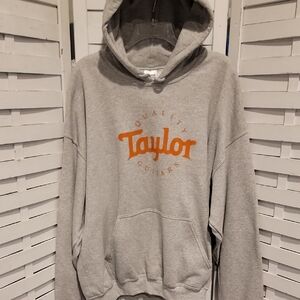 Gray Hooded Sweatshirt Taylor Guitars Logo Size XL‎
